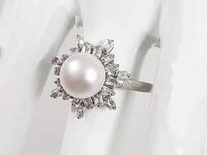 Freshwater Pearl <b>Ring</b> With White Topaz 925 Sterling <b>Silver</b> Handmade Natural Gemstone Jewelry Elegant Gift For Women - Product Image 5