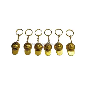 Aluminum Cap design Keychain Keyring Boys Girls Golden Decorative Bike Car Home Keys Couple Wedding Gift Items Collectible