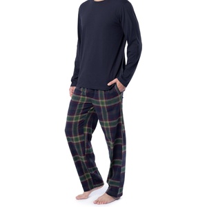 Pantalones de Franela Teñidos con Hilo para Hombre, Tallas Grandes, Ropa de Dormir de Invierno, Suaves, Transpirables, a Cuadros, 100% Algodón, 220g, Lavables a Máquina - Product Image 4