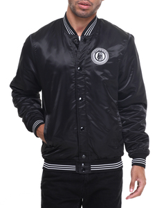 Veste de baseball universitaire en satin style High Street pour hommes Vêtements de rue d'hiver avec logo personnalisé et broderie privée 3D - Product Image 1
