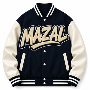 Blouson universitaire personnalisé en polyester satiné avec broderie en relief pour les détaillants de vêtements, production en gros, streetwear, livraisons en vrac - Product Image 2