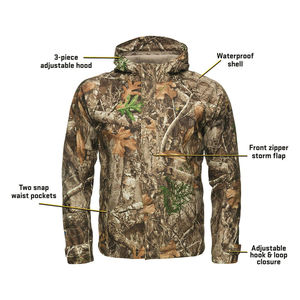 Veste de chasse camouflage pour homme avec doublure en polaire, toile polyester/coton, respirante et coupe-vent pour les activités de plein air en automne - Product Image 3