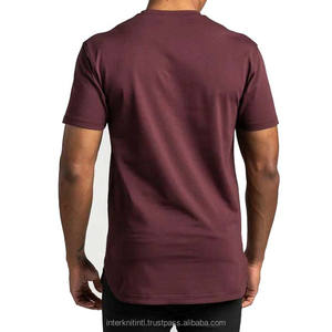 T-shirt de sport ajusté personnalisé pour homme avec ourlet superposé à fentes latérales en molleton 100 % coton, couleurs personnalisables - Product Image 6