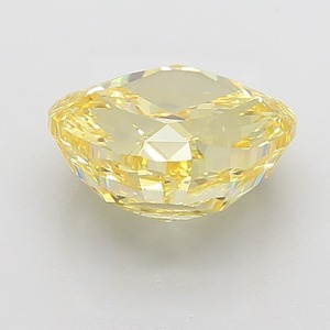 Diamant non monté de 7,01 carats, jaune intense fantaisie, taille coussin modifiée, clarté VS1, excellente taille, diamant certifié pour bijoux de luxe - Product Image 4