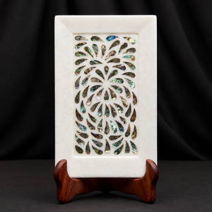 Natural Soapstone Carved Jewelry <b>Box</b> Pinctate Inlay Stone Craft Decor Gift <b>Box</b> - Product Image 3