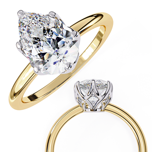 Vintage-Inspired Marquise Cut Lab Grown Diamond <b>Ring</b> | 10K White <b>Gold</b> Halo Engagement <b>Ring</b> | IGI Certified Luxury Fine Jewelry - Product Image 2