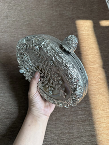 Cadre de sac à main en laiton de qualité supérieure SANGRAJ CREATIONS, motif géométrique, durable, résistant à la rouille, avec perles florales, fermeture pour sac à main - Product Image 3