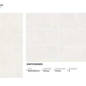 Carreaux de porcelaine brillants de qualité supérieure, format 600x1200, grand format, pour sols et murs, pour maisons de luxe, bureaux et intérieurs commerciaux. - Product Image 1