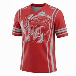 Camiseta de Práctica de Fútbol Americano Personalizada para Adultos, Manga Corta, Transpirable, Opción de Talla Grande, Cuello en V, 100% Poliéster - Product Image 5