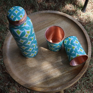 Urban Style Vintage Design Copper <b>Water</b> <b>Bottle</b> Hand Crafted Large Capacity Leak Proof Eco-Friendly Wholesale Use - Product Image 1