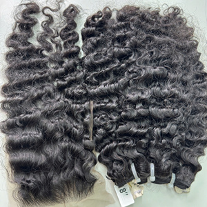 Cabello humano 100% Extensiones de cabello humano de envío rápido vietnamita Cabello humano Nat Birmano Rizado Color negro natural - Product Image 4