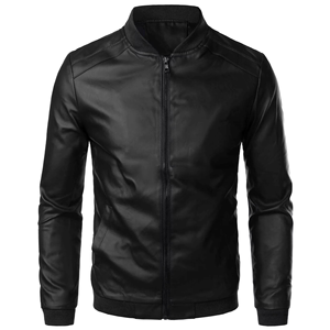Veste en cuir pour homme coupe-vent, anti-plis, grande taille, tendance, ajustable, séchage rapide, style parfait, conception OEM, en cuir - Product Image 5