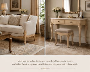 Silla de Salón de Estilo Vintage, de Madera de Caucho Sólido, Patas Curvadas, Estilo Moderno, Resistente a la Intemperie, de Alta Calidad - Product Image 6