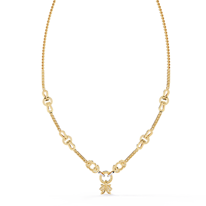 <b>Choker</b> Necklace Featuring a Brilliant Fringe Dangle Drop Pattern Round Cut Lab Grown Diamond 10K 14K 18K Yellow <b>Gold</b> Necklace - Product Image 3