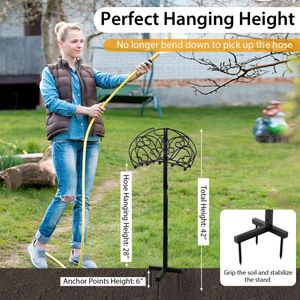 Supporto per Tubo da Giardino Staccabile e Autoportante per Esterni, per Cura del Prato e del Giardino - Product Image 6