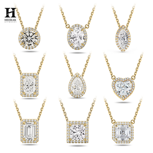 Collier pendentif solitaire classique en diamant taille brillant rond, or blanc 18 carats, bijoux fins - Product Image 6