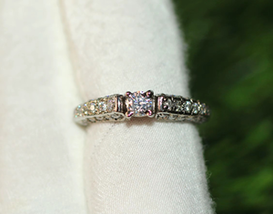 925 <b>Sterling</b> <b>Silver</b> Original Moissanite <b>Ring</b> Handcrafted Shimmering Fine Jewelry Rhodium Plated Prong <b>Set</b> Religious Style - Product Image 2