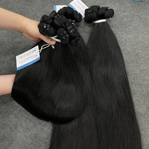 ผมต่อแท้เวียดนามยี่ห้อ Thanh Hair รุ่นขายดีที่สุด ผมตรงธรรมชาติแบบลอนเล็กน้อย  ทอสองชั้นด้วยเครื่องจักร สามารถฟอกสีได้ - Product Image 6