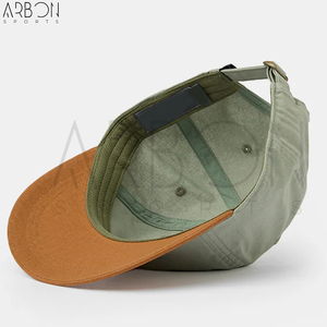 Casquettes de sport 6 panneaux en sergé de coton lavé, respirantes, pour usage quotidien, service OEM ODM, haute qualité, couleur contrastée, pour activités de plein air - Product Image 3