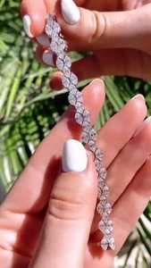 Pulsera Clásica con Diamantes Cultivados en Laboratorio de 15 Quilates, Corte Marquesa, de Apricot Jewels |   Oro Amarillo de 14K con Certificado IGI - Product Image 3