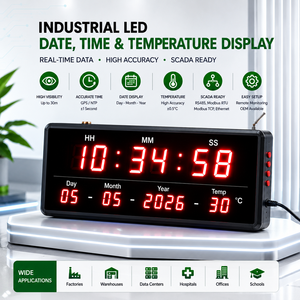 Pantalla LED Industrial para Temperatura, Fecha y Hora |   Integración SCADA |   Servicio de Fabricación OEM - Product Image 1