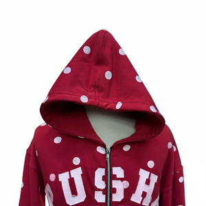 Sweat-shirts à capuche pour hommes, personnalisables avec logo OEM, design hiver, coton lourd 350 GSM, fermeture éclair, broderie intégrale personnalisée, confort optimal. - Product Image 3