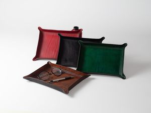 <b>Divided</b> Genuine Leather Storage Tray Desktop Catchall Box Leather Case Valet Organizer For Phone Key Wallet <b>Bag</b> Case GLTY-0053 - Product Image 2