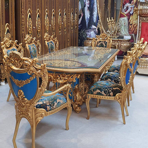 เก้าอี้รับประทานอาหารสุดหรู Majestic The Mocoto รุ่น Luxury Gold พร้อมพนักพิงแกะสลัก หุ้มเบาะอย่างดี เหมาะสำหรับโรงแรม ร้านอาหาร และห้องจัดเลี้ยง - Product Image 3