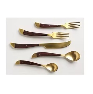 Elegant <b>Gold</b> Brass Cutlery Set Luxury Dining Flatware Utensil Collection Premium <b>Table</b> Decor For Wedding Dining - Product Image 2