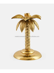 เชิงเทียนเทียนตกแต่งบ้านทรงต้นปาล์มและที่ใส่เทียนสีทองแบบตั้งสำหรับรับประทานอาหารบนโต๊ะ - Product Image 3