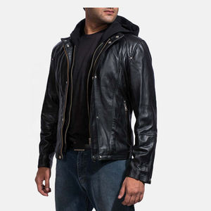 แจ็คเก็ตหนังสำหรับขี่มอเตอร์ไซค์ผู้ชาย รุ่นขายดี คอตั้ง ระบายอากาศ กันน้ำ สำหรับฤดูหนาว พร้อมโลโก้ด้านหน้า - Product Image 4