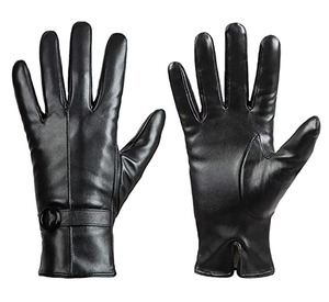 Gants de travail en cuir résistants avec écran tactile - Coupe-vent, respirants et écologiques pour une utilisation quotidienne en extérieur, unisexes - Product Image 3