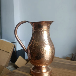 Copper Jug Heritage Wellness Collection with Glass Bulk Export Supplier India - Product Image 1