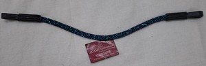 Frontal de cheval en cuir véritable de qualité supérieure avec strass en cristal, frontal d'équitation en cuir véritable - Product Image 2
