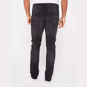 Jeans en denim unisexe élégants à coupe ample, tissu extensible doux, classiques à 5 poches, pour un usage quotidien décontracté - Product Image 3