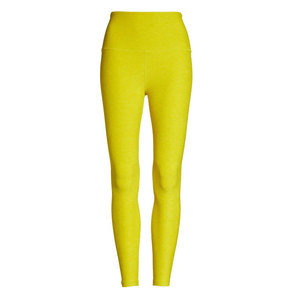 Leggings de yoga tricotés simples à taille élastique pour femmes, service OEM à faible MOQ, vêtements de fitness de haute qualité à prix abordable - Product Image 1