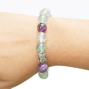High Quality Rainbow fluorite Beads Buddha Bracelet Romantic Gift Fashion Charm Jewelry <b>for</b> <b>Men</b> Women Energy Meditation - Product Image 4