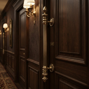 Manija de Puerta de Latón Sólido de Primera Calidad HI SAFE Luxor |   Manija de Entrada de Alta Resistencia con Acabado PVD Moderno, Tamaño Personalizado para Puerta Principal - Product Image 3