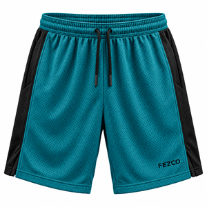 Shorts de basketball en mesh respirant pour hommes, style streetwear, pour la gym et le fitness, décontractés, sublimation, logo personnalisé, vente en gros - Product Image 2