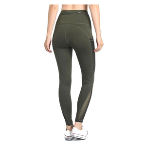 Leggings de yoga taille haute sans couture respirants avec poches, longueur intégrale, couleur unie, extensibles dans les quatre sens (Spandex/Nylon), 220g - Product Image 3