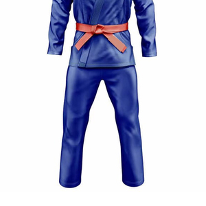 Kimono de karaté pour homme, 100% coton, bleu, coupe classique, respirant, uniforme d'arts martiaux pour adulte, tenue d'entraînement - Product Image 4
