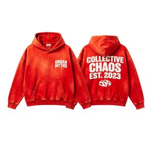 Survêtement respirant avec logo personnalisé sweats à capuche épais teints couleur unie double couche 100% coton à épaules tombantes survêtements pour hommes - Product Image 3