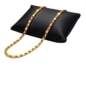 Cadena de Oro Sólido de 22K con Eslabones de Loto, 15 Gramos, Joyería Corporal de Oro Amarillo Auténtico para Hombres y Mujeres, Uso Diario - Product Image 1