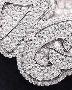 จี้ห้อยคอฮิปฮอปดีไซน์ 3 มิติแบบกำหนดเอง ประดับเพชรโมอิสซาไนต์สีดำ เงินชุบโรเดียม รุ่น Iced Out ทันสมัย - Product Image 3