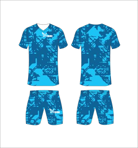 Conjunto de Camiseta y Pantalones Cortos de Fútbol Sublimados Ferocious para Hombre, Cuello en V, Absorbe la Humedad, Ropa Deportiva para Todas las Temporadas, Estampado de Camuflaje - Product Image 2