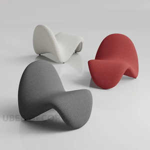 Velluto Wave Italian Minimalist Tongue Chaise Lounge 45kg en stock para vestíbulos de hoteles y espacios de vida modernos - Product Image 3