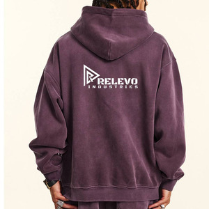 Sweat à capuche oversize délavé à l'acide 332GSM |   Sweat à capuche épais et lourd avec logo personnalisé, MOQ 2 pièces, tissu polaire fabriqué au Pakistan - Product Image 4