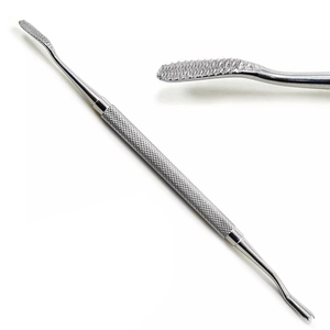 Lima dental de doble punta con dientes cruzados, instrumento quirúrgico de acero inoxidable con acabado pulido - Product Image 2