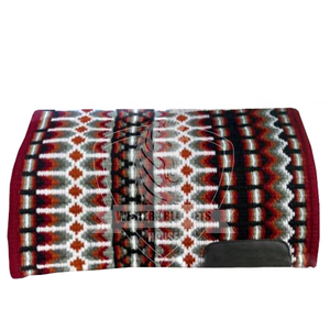 Almohadillas de sillín de caballo de cuero aceitoso de lana merino americana personalizada, manta de espectáculo de equitación occidental, característica de cuero curtido al aceite - Product Image 6