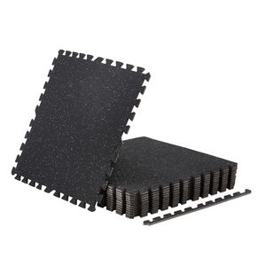 Set di Tappetini Imbottiti Intrecciabili per Palestra - 12 Pezzi 60x60x1cm in Schiuma EVA ad Alta Densità, Gomma Morbida per Fitness ed Esercizi - Product Image 1